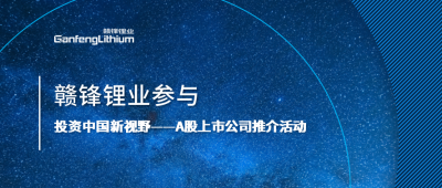 贛鋒鋰業參與“投資中國新視野——A股上市公司推介活動”